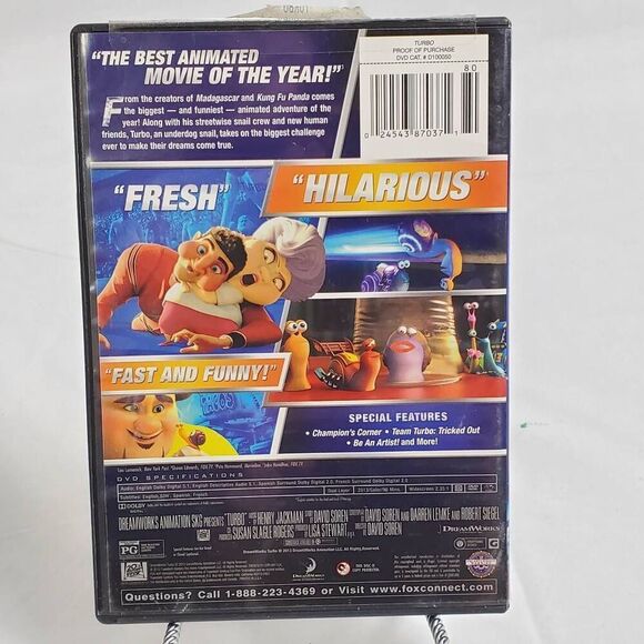Turbo DVD (DreamWorks Animation) Snail Racing Adventure - Picture 3 of 3